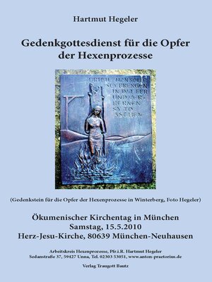 cover image of Gedenkgottesdienst für die Opfer der Hexenprozesse
